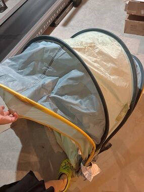 IKEA ELDFLUGA Soft Blue and Cream bed tent